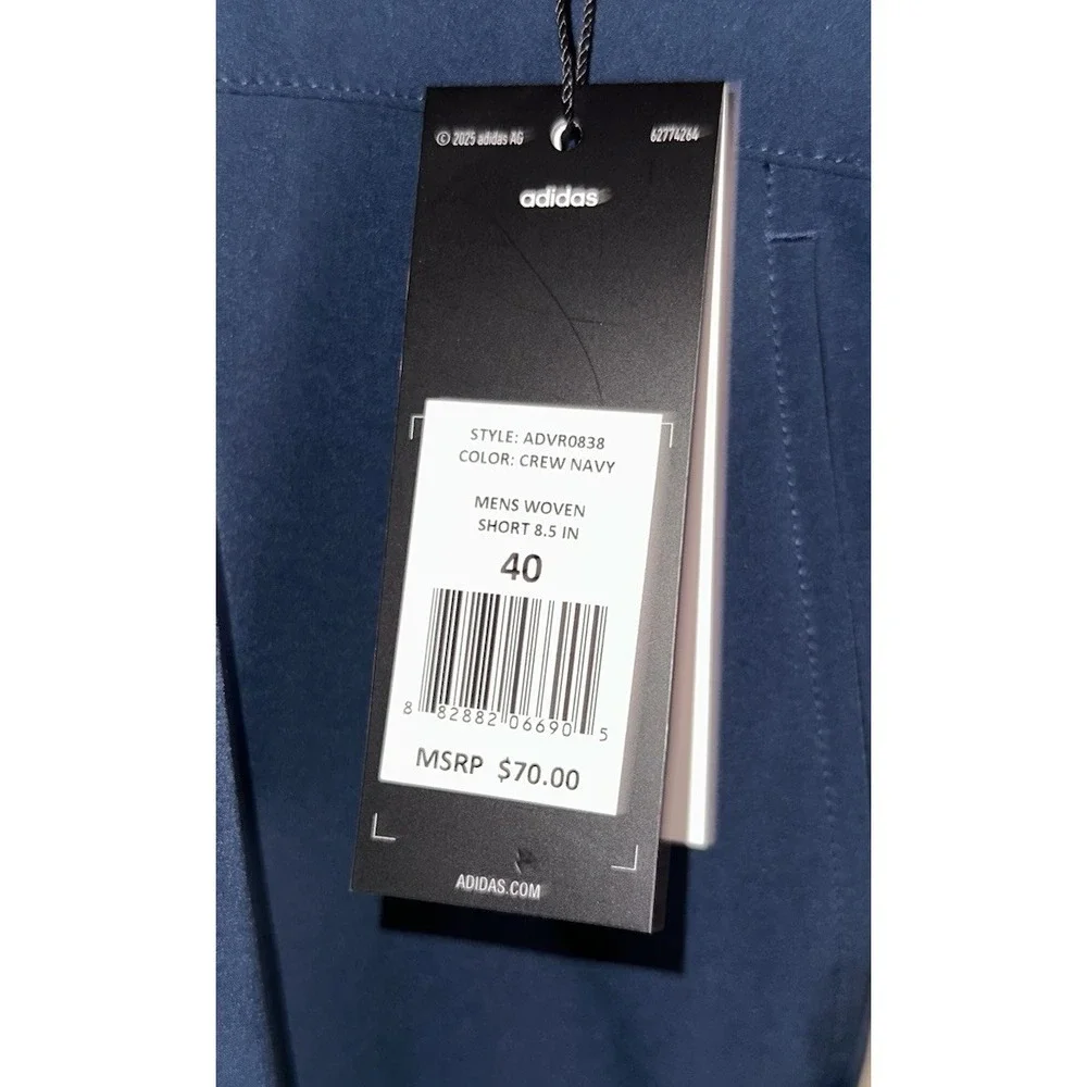 New Adidas Ultimate 365 Stretch‎ Golf Shorts 40 Solid Navy Blue 8.5
